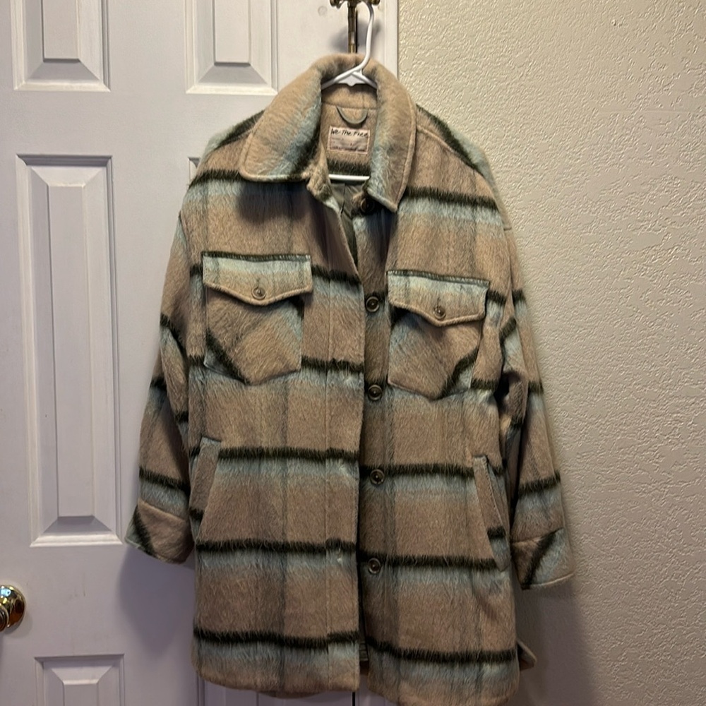 NWOT Free People Plaid Jacket size S